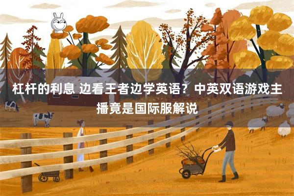 杠杆的利息 边看王者边学英语？中英双语游戏主播竟是国际服解说