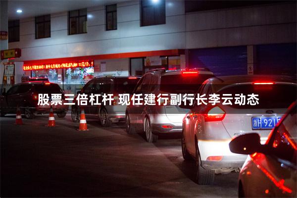 股票三倍杠杆 现任建行副行长李云动态