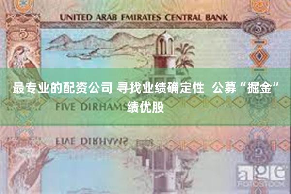 最专业的配资公司 寻找业绩确定性  公募“掘金”绩优股
