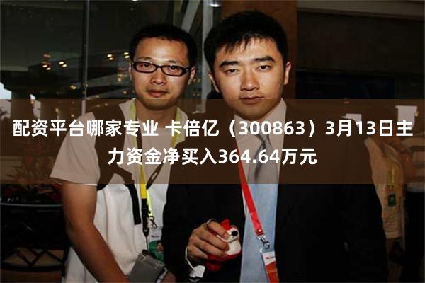 配资平台哪家专业 卡倍亿（300863）3月13日主力资金净买入364.64万元